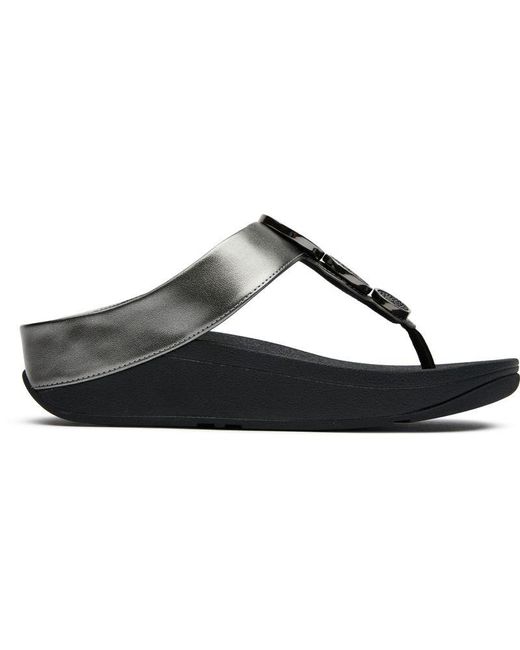 Fitflop Black Halo Bead Circle Sandals