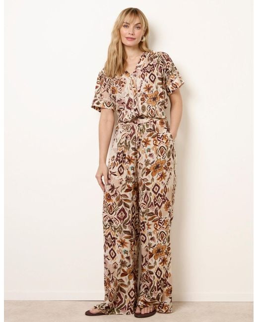 Blue Vanilla Natural Paisley Print Trousers