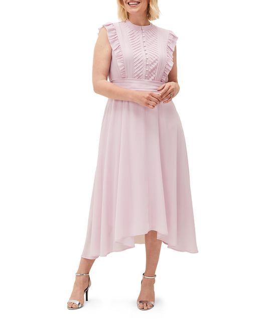 Phase Eight Pink Iris Frill Details Dress
