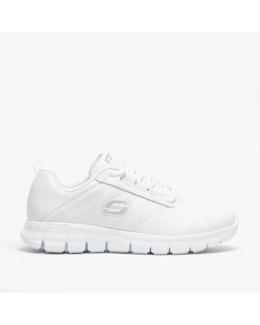 Skechers White Relaxed Fit: Sure Track