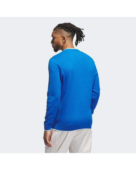 Adidas Originals Blue Originals Cashmere Knit Sweater for men