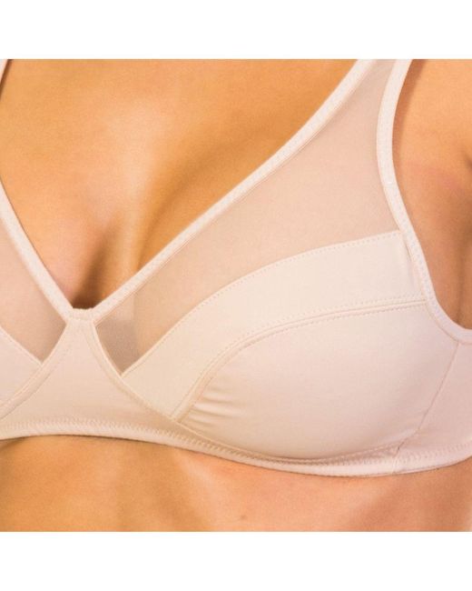 Dim Pink Non-Wired Bra With Elastic Sides 04974
