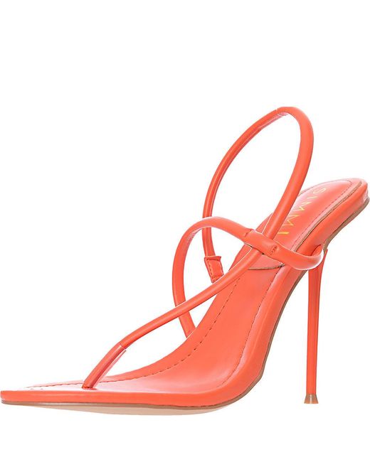 SIMMI Orange London Wide Fit Round Toe Heel