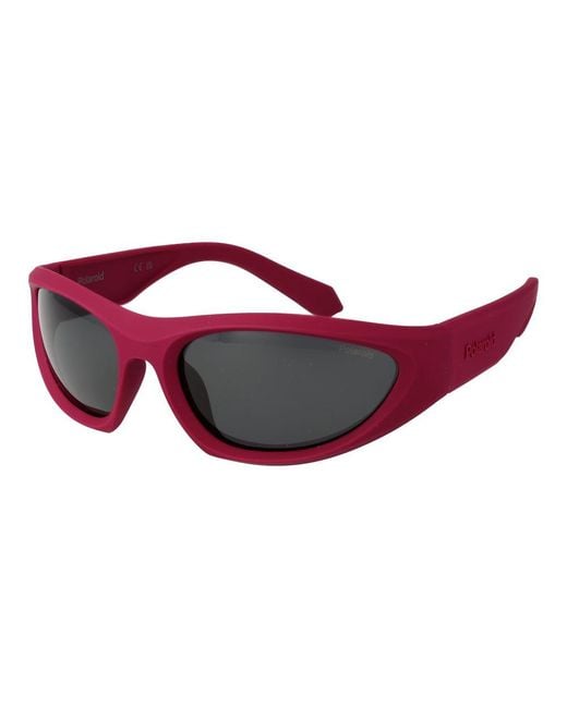 Polaroid Red Purple Plastic Sunglasses