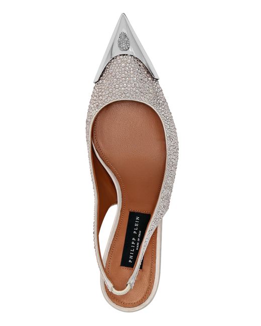 Philipp Plein White Slingpumps