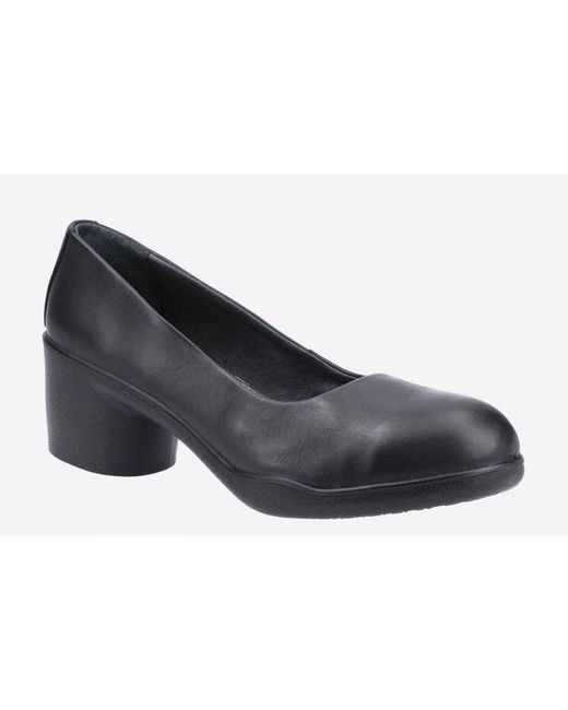 Amblers Safety Black Brigitte Court Heels