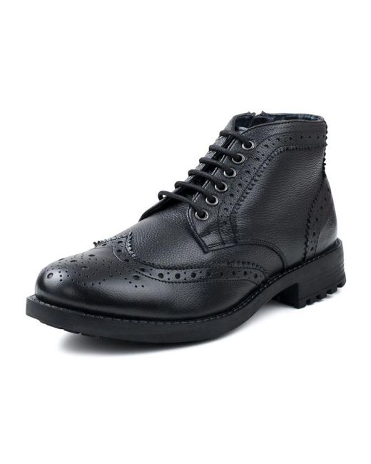 Redfoot Hans Black Leather for men