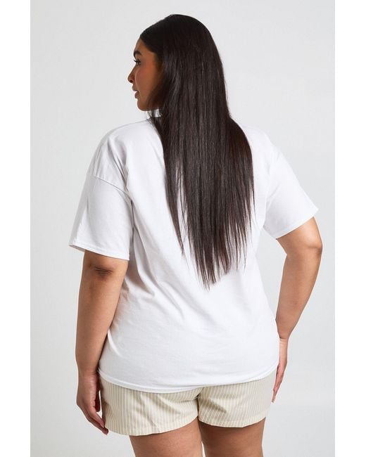 Boohoo White Plus Spicy Marg Printed T Shirt