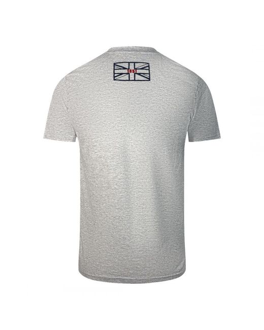 Aquascutum Gray London 1851 Tape Logo T-Shirt for men