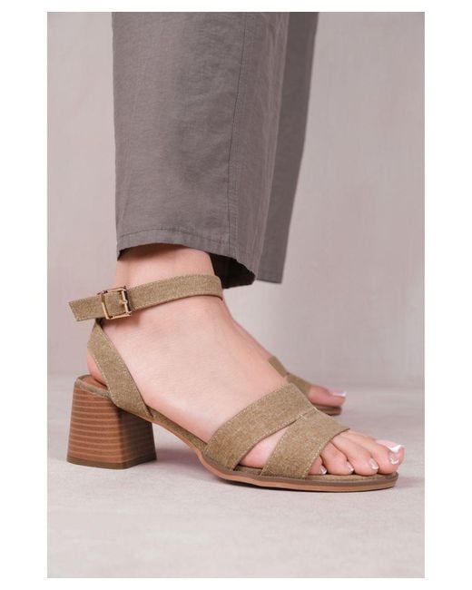 Where's That From Brown 'Mona' Extra Wide Fit Statement Platform