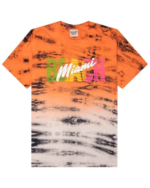 GALLERY DEPT. Orange Miami Beach Tee Tie Dye Top for men