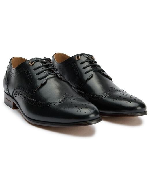 Simon Carter Black Arne Brogue Shoes for men