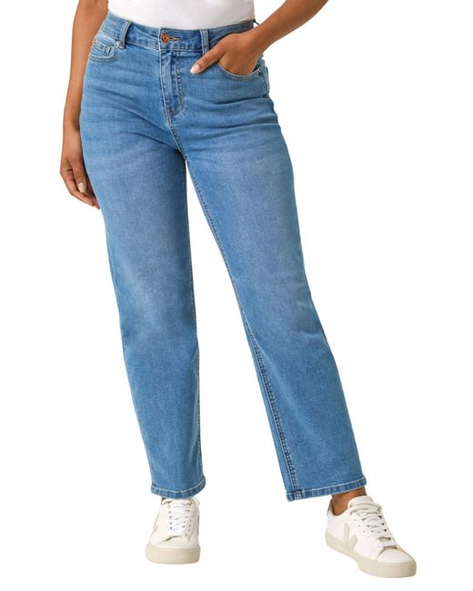 Roman Blue Petite Stretch Straight Leg Jeans