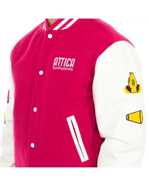 Attica Sporting Goods Pink At-Fw22-008 Baseball Jacket for men