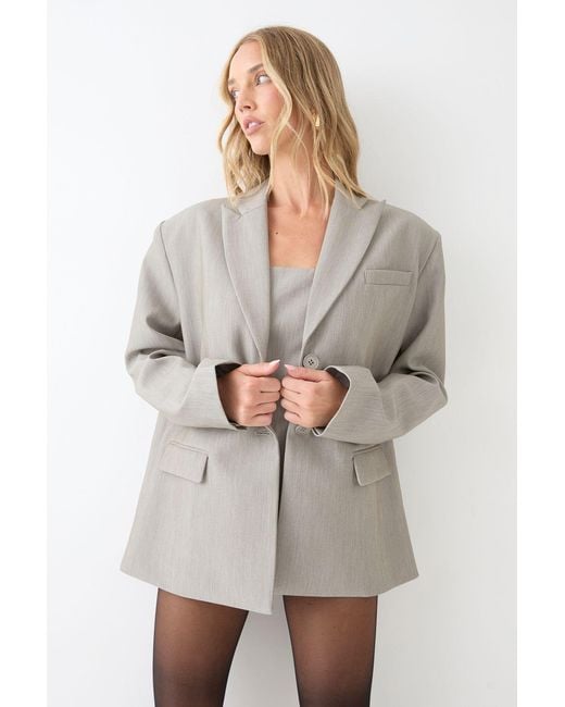 MissPap Gray Premium Masculine Blazer