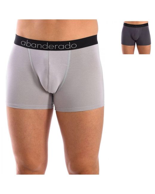 Abanderado Gray Pack-2 Boxers Sensitive Bamboo A0C7M for men