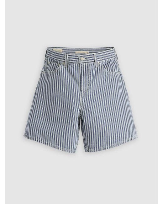 Levi's Blue Levi's Mischa Stripe Short High Baggy