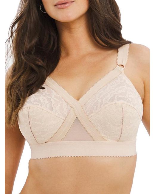 Playtex Brown Cross Your Heart Lace Full Cup Soft Bra