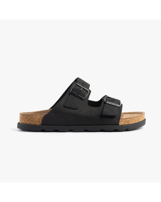 Rieker Black 21190-00 Sandals Leather for men