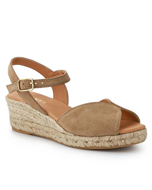 Jones Bootmaker Brown Ravena Leather Espadrilles