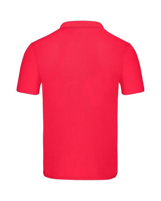 Fruit Of The Loom Red Original Pique Polo Shirt Cotton for men