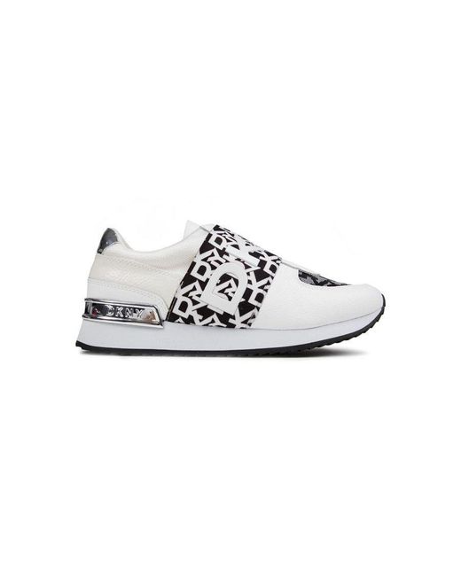 DKNY White Marlie Trainers