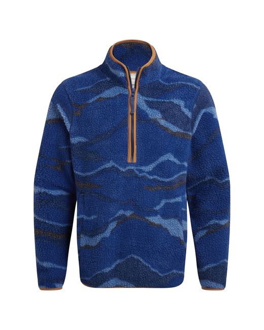 Craghoppers Blue National Trust Rawthey Landscape Fleece Top (Juniper Berry) for men