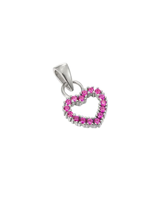 SEOL + GOLD Pink Sterling Ruby Heart Charm