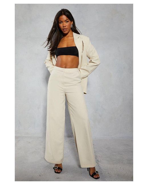 MissPap Gray Tailored Wide Leg Trousers