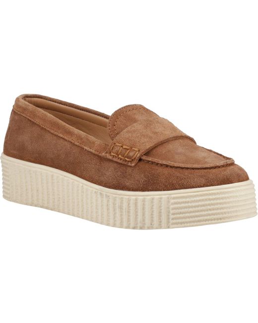 Hush Puppies Brown Tamara Suede Loafers