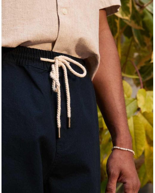 Farah Greenport Wide Leg Drawcord Waist Trousers for men
