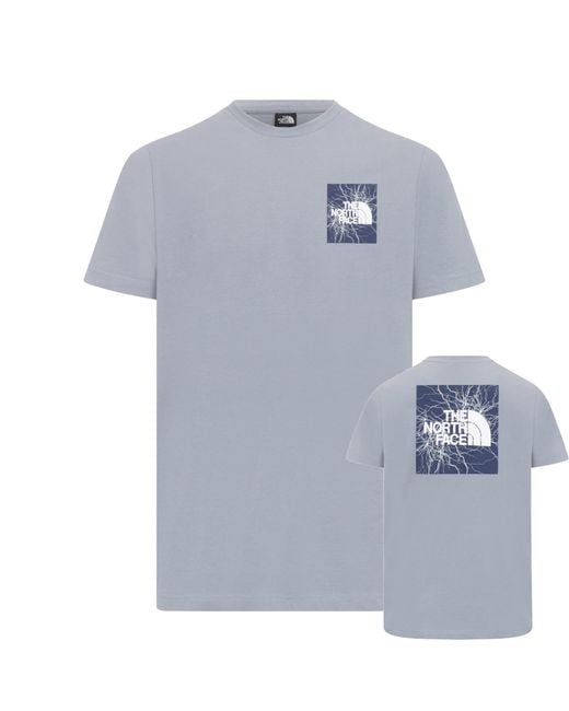 The North Face Blue Electric Box T-Shirt Tradewinds Cotton for men