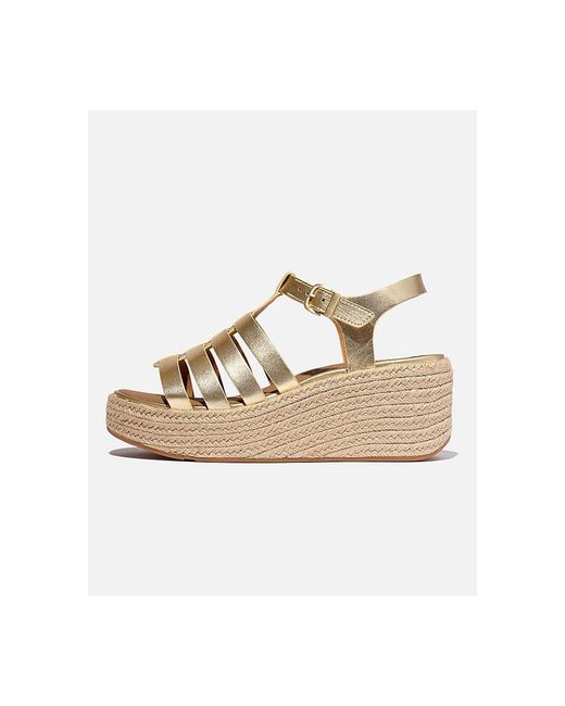 Fitflop White Platfforms Espadrille Wedge Fisherman Sandals