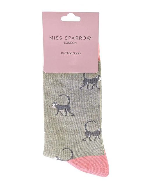 Miss Sparrow Gray Novelty Animal Soft Bamboo Breathable Socks