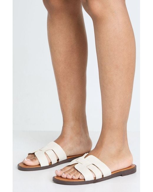 Boohoo White Caged Detail Mules