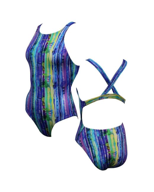 Maru Blue Buzz Swimming Costume Tek Swimsuit