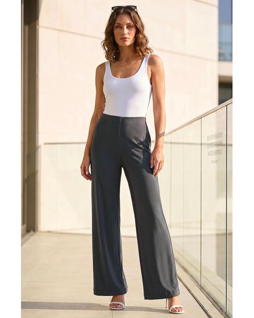 Roman Natural Petite Wide Leg Stretch Trouser