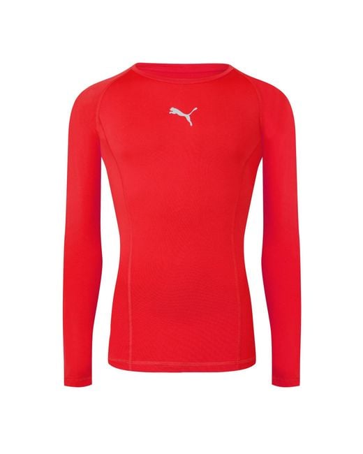 PUMA Red Liga Baselayer Tee Ls T-Shirt for men