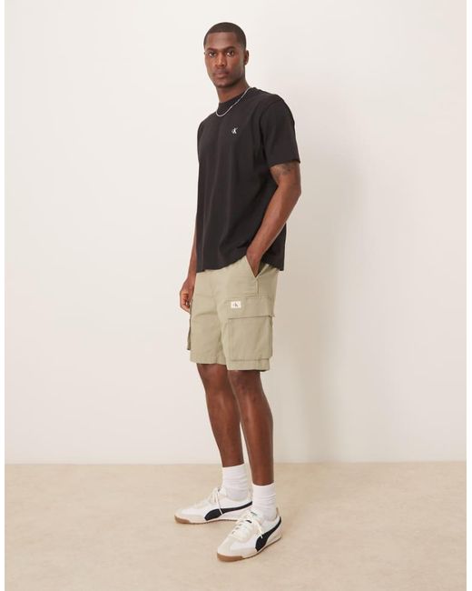 Calvin Klein Natural Cargo Shorts for men