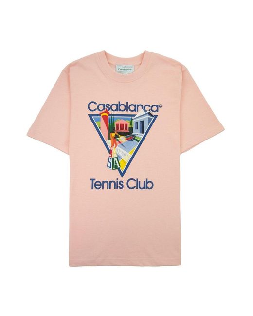 Casablanca Pink La Joueuse T-Shirt for men