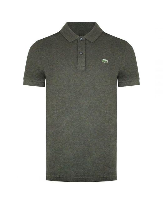 Lacoste Green Slim Fit Dark Polo Shirt for men