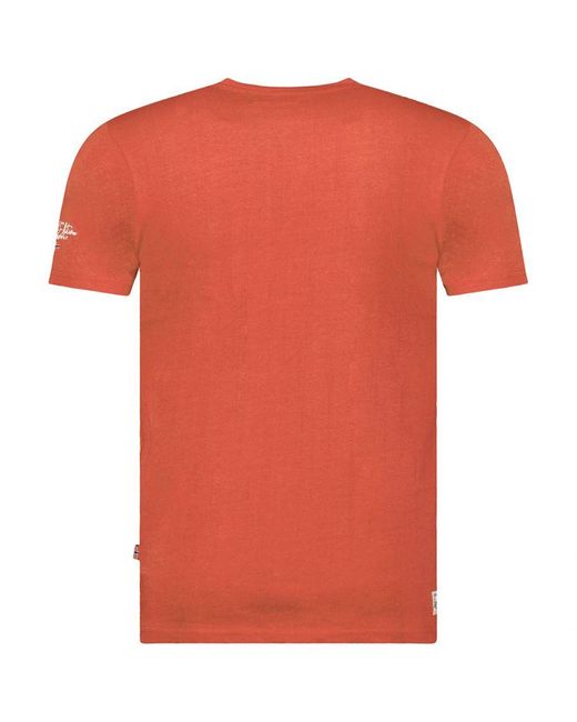 GEOGRAPHICAL NORWAY Orange Sw1239Hgno Short Sleeve T-Shirt for men