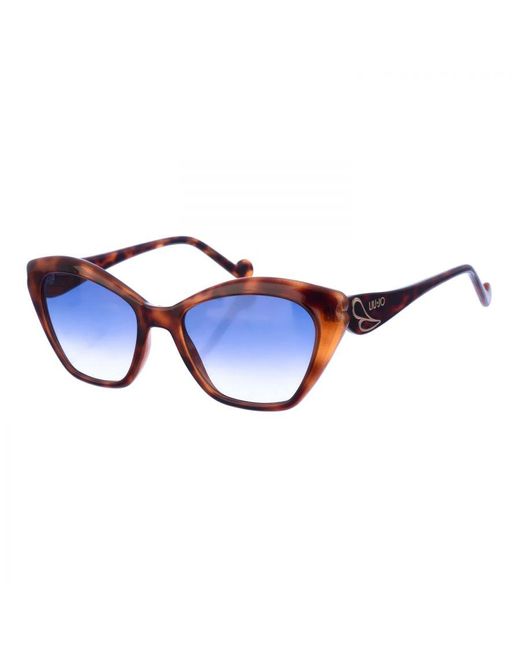 Liu Jo Blue Butterfly-Shaped Acetate Sunglasses Lj756S