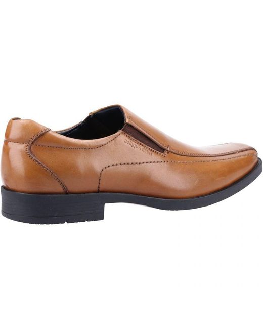 Hush Puppies Brown Brody Leather Shoes for men