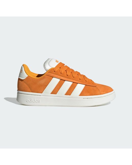 Adidas Brown Grand Court Alpha Shoes for men