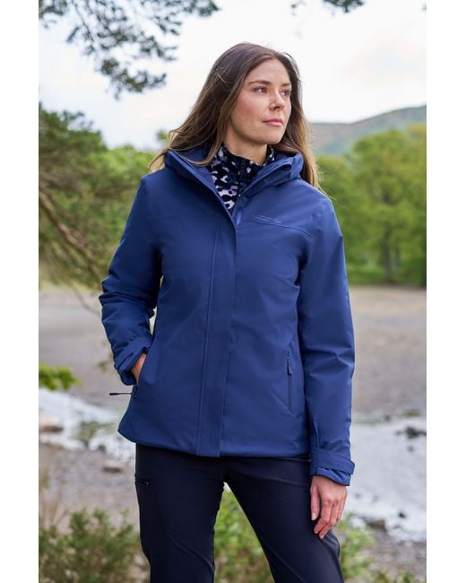 Mountain Warehouse Blue 'Mallory' Padded Jacket Waterproof Warm Cosy Everyday Coat