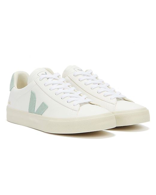 Veja White Campo Chromefree Leather Extra Matcha Trainers