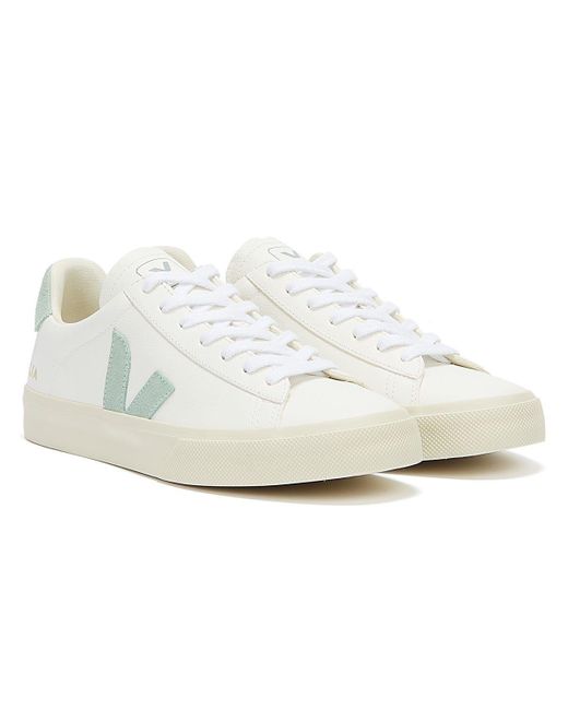 Veja White Campo Chromefree Leather Extra Matcha Trainers
