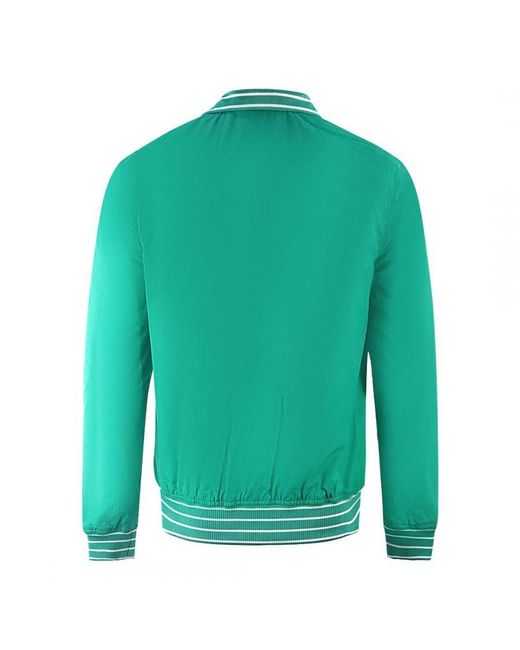 Lyle & Scott Green Tipped Funnel Neck Aqua Salt Jacket for men