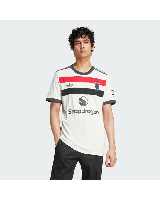 Adidas Originals White Manchester United 24/25 Third Jersey for men